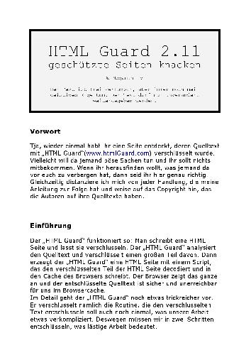 دانلود نسخه کامل کتاب Megaman IV. HTML Guard 2.11. Geschützte Seiten knacken