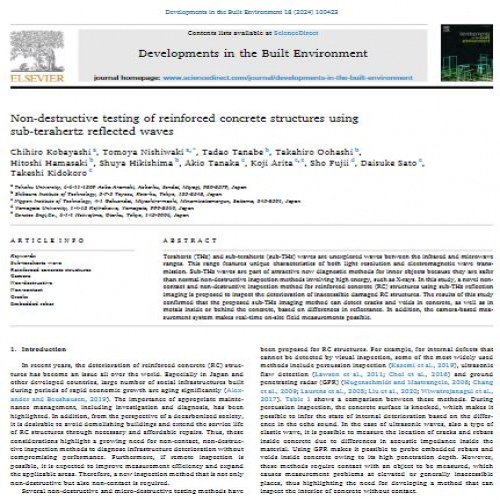 ترجمه مقاله Non-destructive testing of reinforced concrete structures using sub-terahertz reflected waves (2024) - اسمارت فایل
