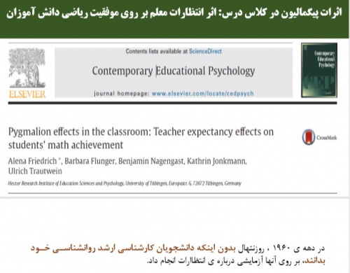 توضیح اثر انتظار معلم (پیگمالیون) و خلاصه مقاله مرتبط - اسمارت فایل