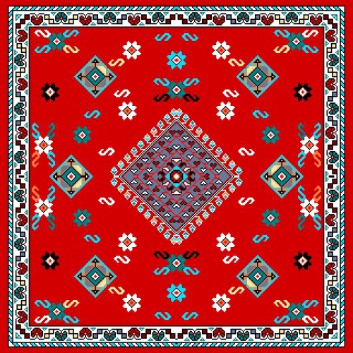 نقشه سنتی قالیچه،12-119 - اسمارت فایل
