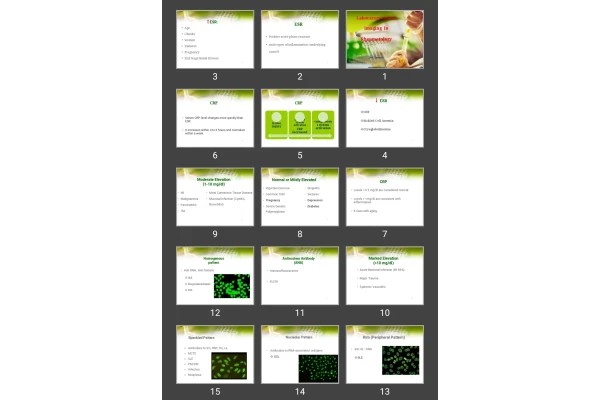 پاورپوینت تست های آزمایشگاهی Laboratory tests &amp; imaging In Rheumatology