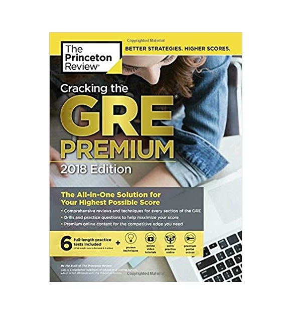 Cracking the GRE Premium Edition with 6 Practice Tests 2018 خرید کتاب زبان