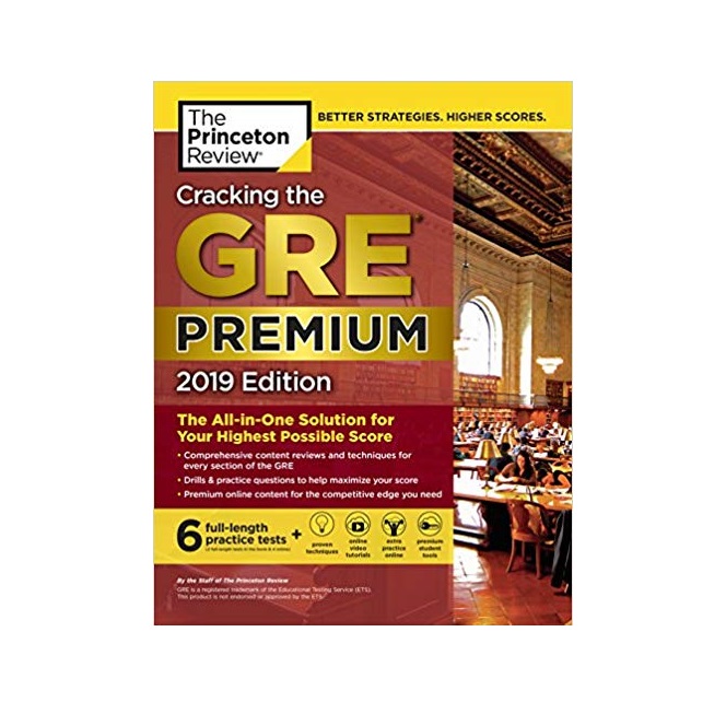 Cracking the GRE Premium Edition with 6 Practice Tests 2019 خرید کتاب زبان