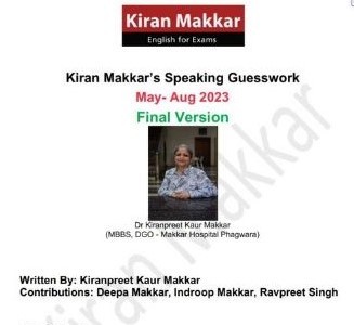 Kiran Makkar’s Speaking Guesswork (May to Aug 2023)Final Version