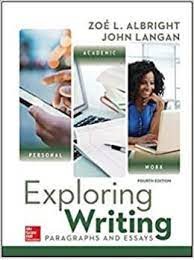Exploring Writing Paragraphs and Essays