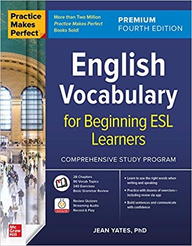 انگلیش وکبیولری Practice Makes Perfect English Vocabulary for Beginning ESL Learners Premium 4th Edicion