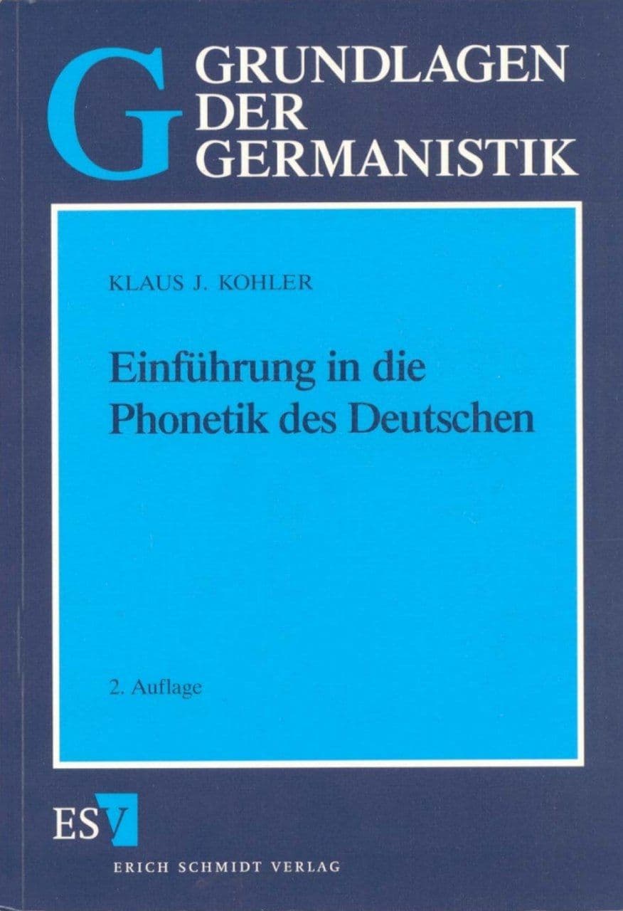 Grundlagen der Germanistik Einführung in die Phonetik des Deutschen