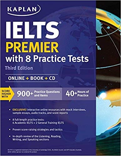 Kaplan IELTS Premier With 8 Practice Tests(3rd)+CD کتاب کاپلان آیلتس پریمیر