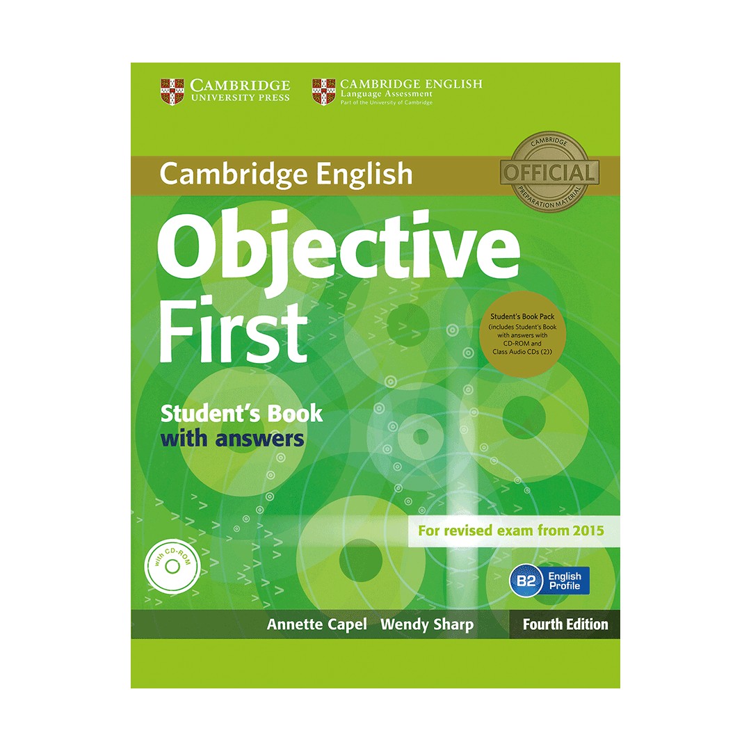 Objective first fourth edition ST+WB+CD کتاب زبان