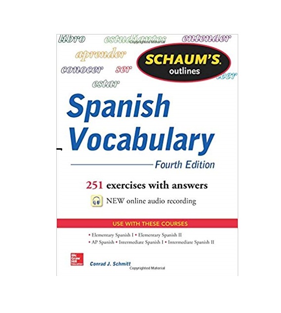 Schaums Outline of Spanish Vocabulary 4th Edition خرید کتاب اسپانیایی
