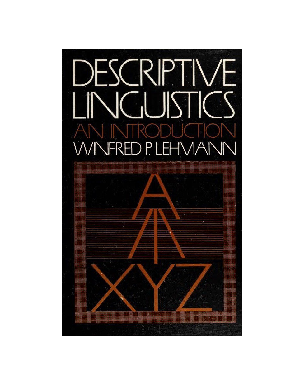 Descriptive Linguistics An Introduction خرید کتاب زبان