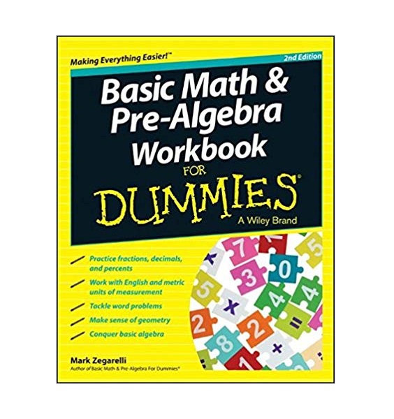 Basic Math Pre Algebra Workbook For Dummies خرید کتاب زبان