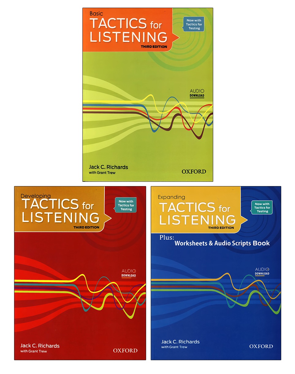 Tactics for listening basic + developing + expanding +CD کتاب تکتیس فور لیسنینگ پک کامل