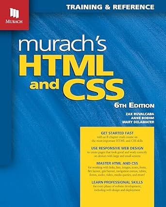 دانلود نسخه کامل کتاب Murach’s HTML and CSS (6th Edition)