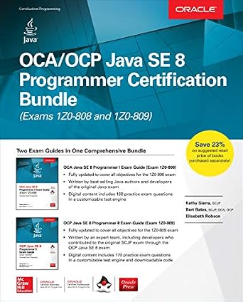 دانلود نسخه کامل کتاب OCA/OCP Java SE 8 Programmer Certification Bundle (Exams 1Z0-808 and 1Z0-809)