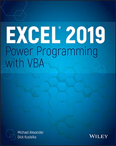 دانلود نسخه کامل کتاب Excel 2019 Power Programming with VBA