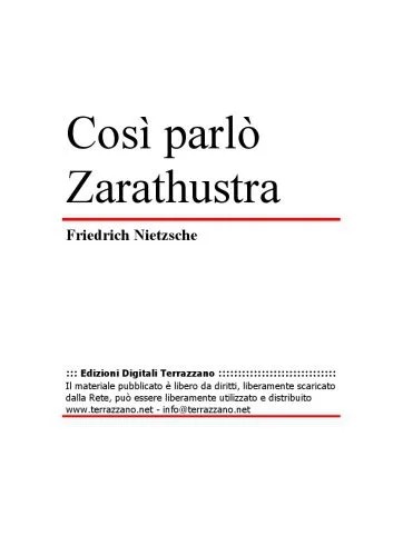 دانلود نسخه کامل کتاب Così parlò Zarathustra