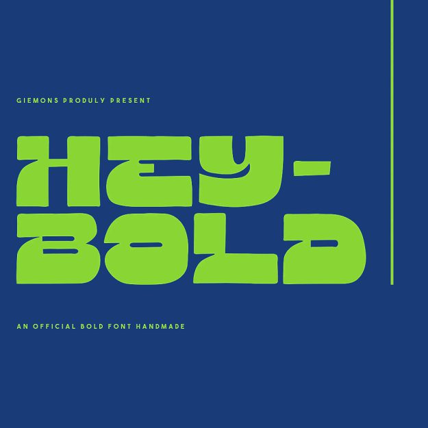 دانلود فونت انگلیسی Hey Bold Font