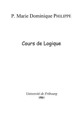 دانلود نسخه کامل کتاب 1961 – Cours de Logique – Partie 02