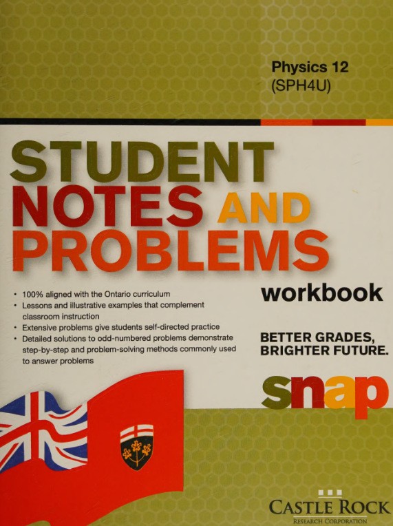 کتاب کاربرگ SNAP فیزیک ۱۲ (SNAP Physics 12 Workbook) نسخه انگلیسی PDF | کسل راک