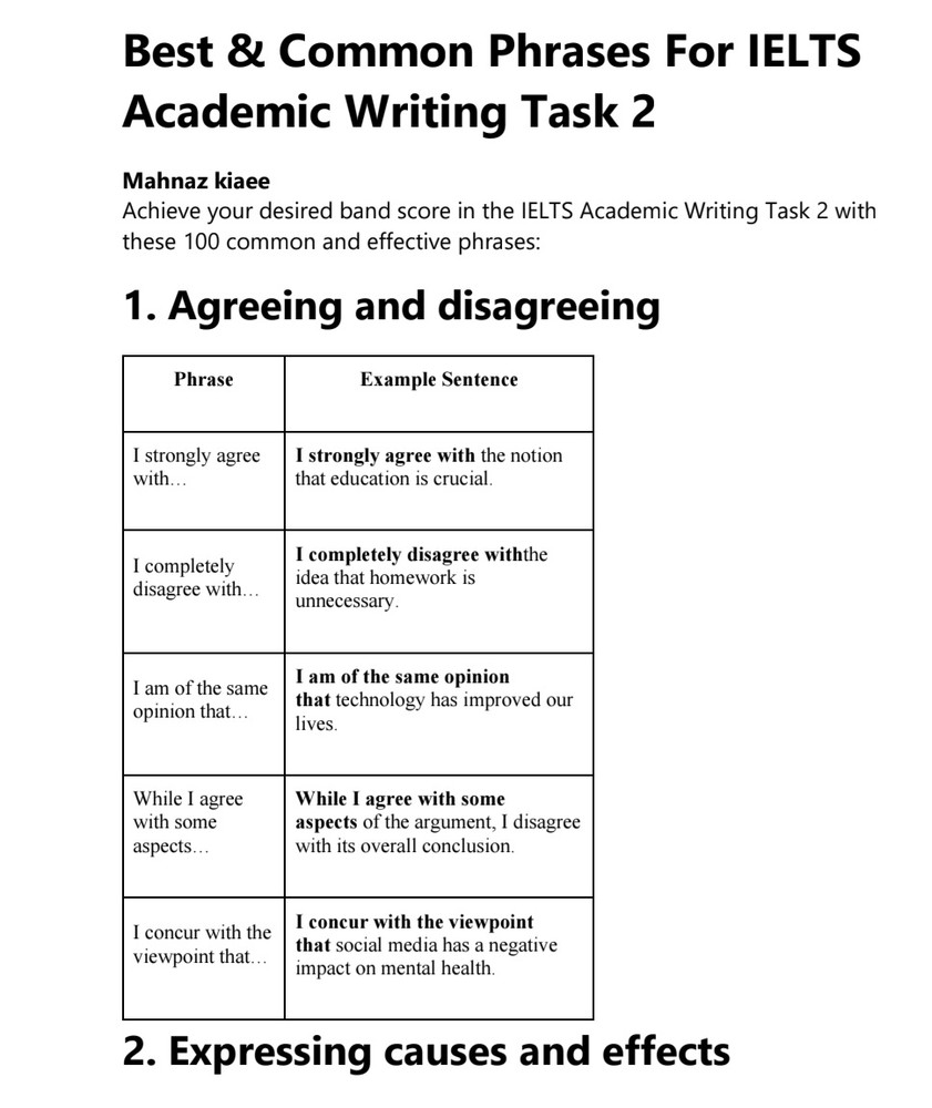 common phrases for ielts academic writing task 2 — عبارات پرکاربرد برای رایتینگ آکادمیک آیلتس تسک ۲