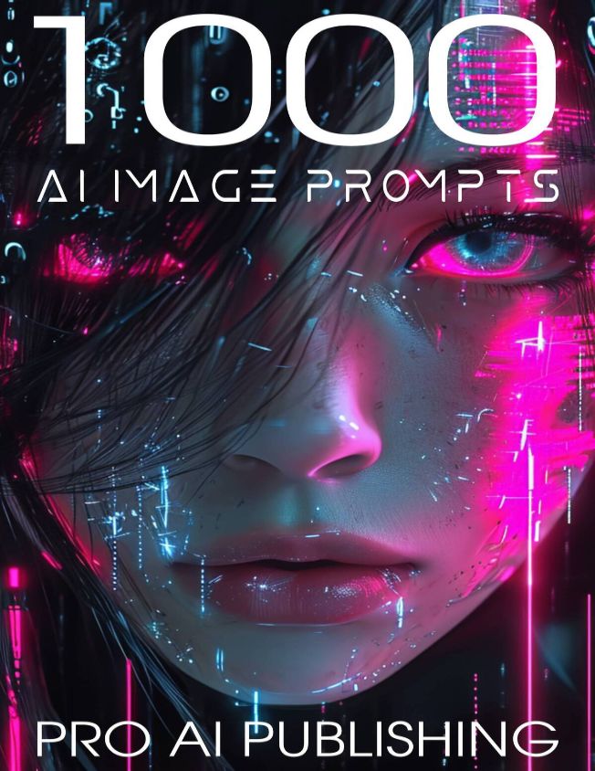 کتاب 1000 AI Image Prompts: Stable Diffusion and Midjourney AI Art Generation Examples (۱۰۰۰ پرامپت تصاویر هوش مصنوعی: نمونه‌های تولید هنر با Stable Diffusion و Midjourney) نسخه انگلیسی PDF