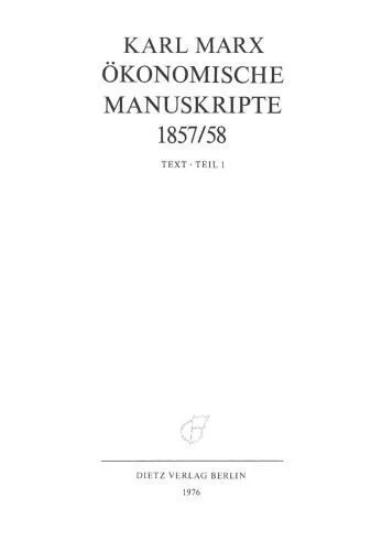 دانلود نسخه کامل کتاب Ökonomische Manuskripte 1857-58, Teil 1
