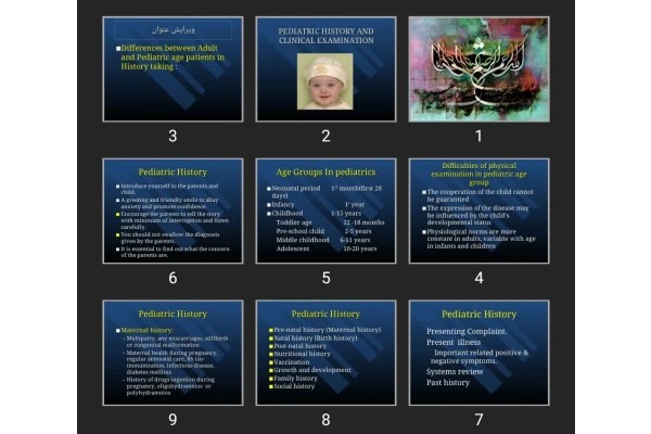 پاورپوینت PEDIATRIC HISTORY AND CLINICAL EXAMINATION