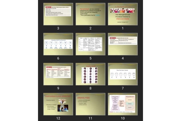 پاورپوینت Pain Management and Procedural Sedation in Infants and Children