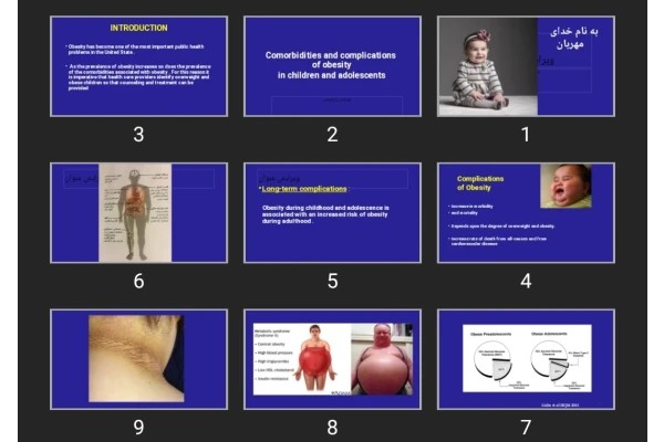 پاورپوینت Comorbidities and complications of obesity in children and adolescents
