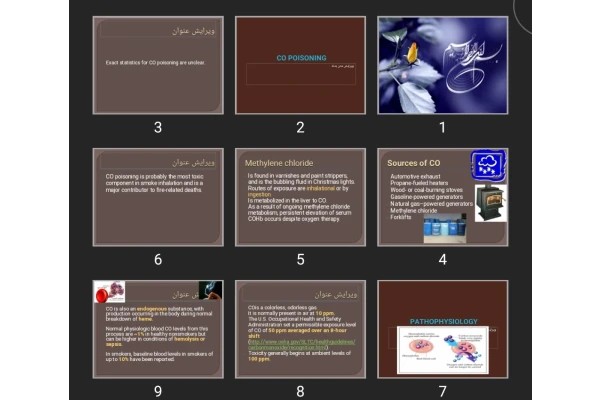 پاورپوینت CO POISONING