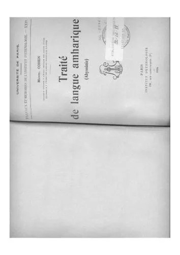دانلود نسخه کامل کتاب Traité de Langue Amharique