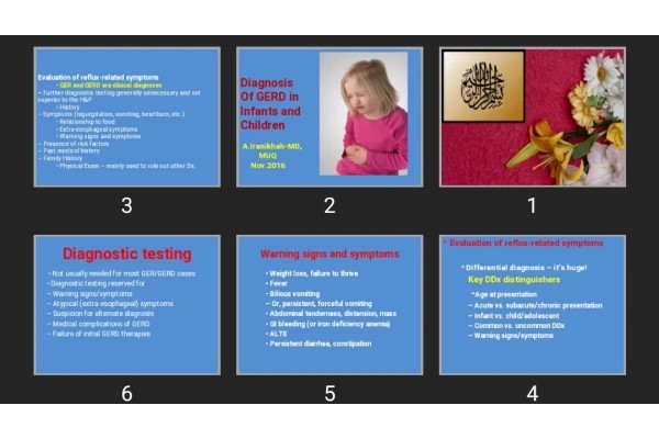 پاورپوینت Diagnosis Of GERD in Infants and Children