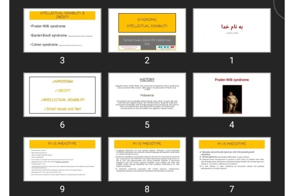 پاورپوینت SYNDROMIC INTELLECTUAL DISABILITY