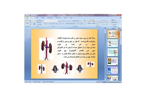 دانلود پاورپوینت کلیه وسنگ کلیه