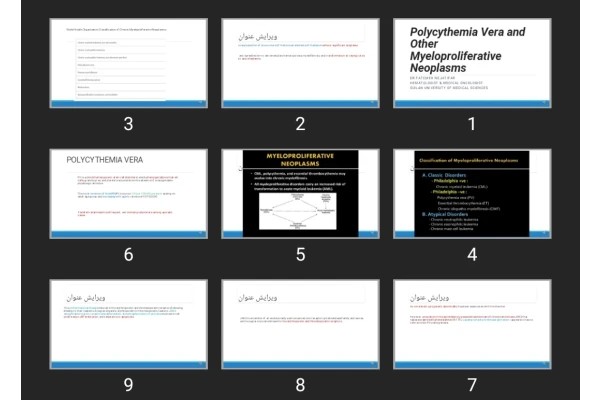 پاورپوینت Polycythemia Vera and Other Myeloproliferative