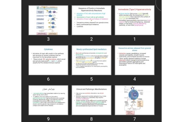 پاورپوینت Immediate (Type I) Hypersensitivity