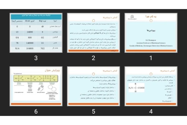 پاورپوینت پروتئین‌ها
