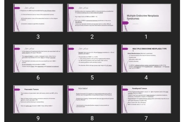 پاورپوینت Multiple Endocrine Neoplasia Syndromes