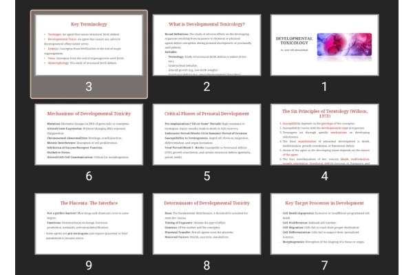پاورپوینت DEVELOPMENTAL TOXICOLOGY