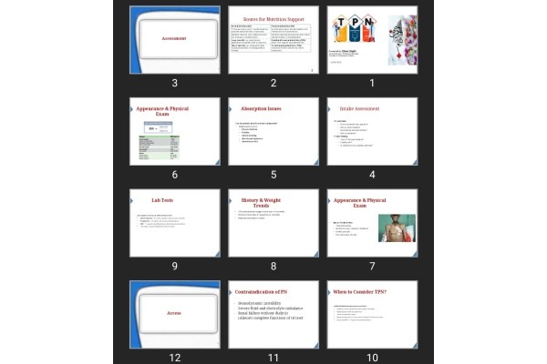 پاورپوینت TPN (Total Parenteral Nutrition)