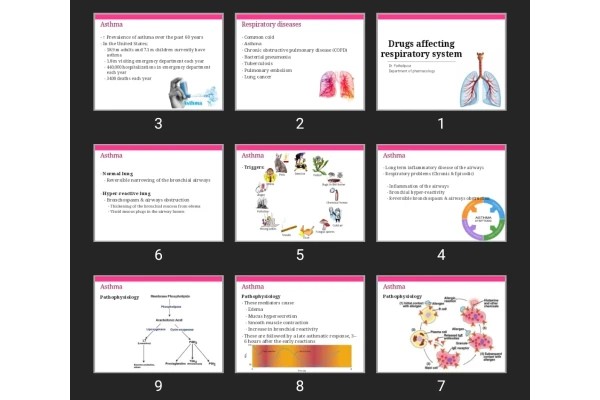 پاورپوینت Drugs affecting respiratory system