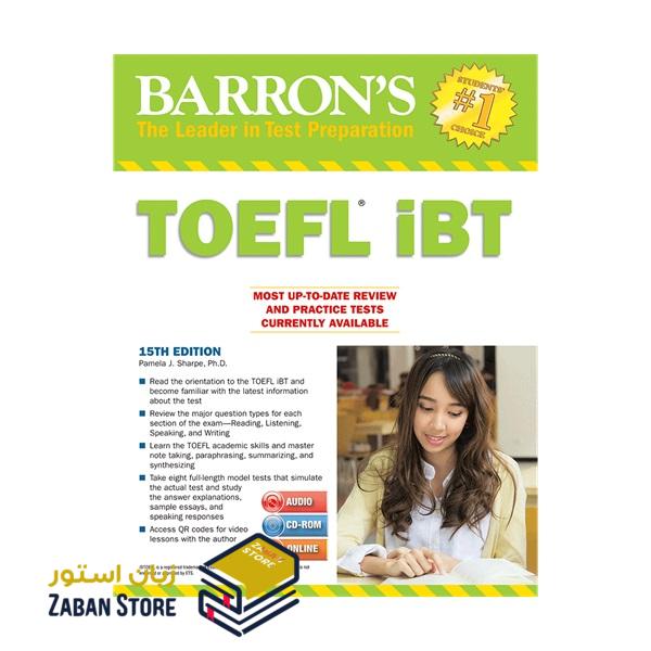 Barrons TOEFL IBT 15th Edition تافل بارونز آی بی تی ویرایش پانزدهم
