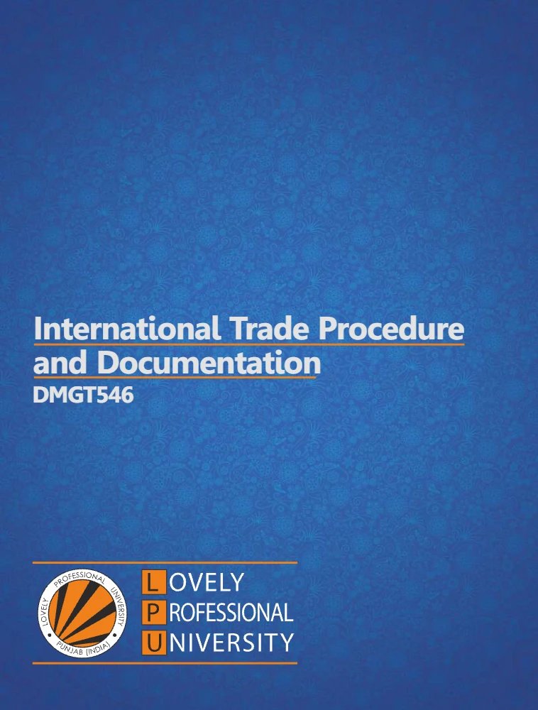 دانلود کتاب International Trade Procedure and Documentation
