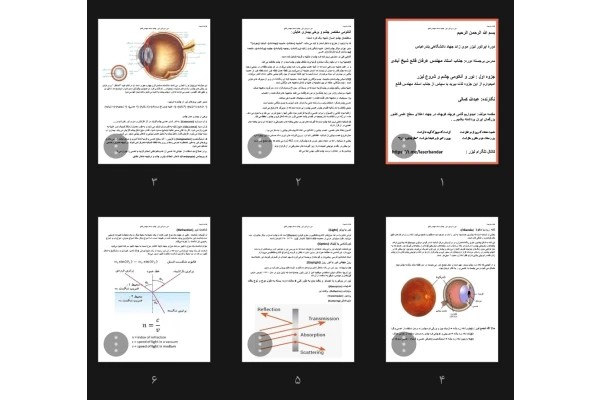جزوه نور و آناتومی چشم و شروع لیزر