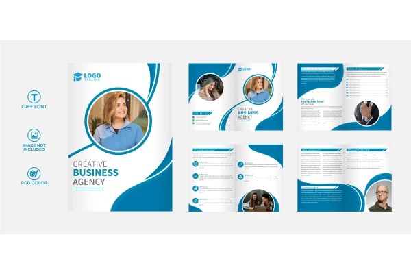 کاتالوگ شرکتی رنگ آبی