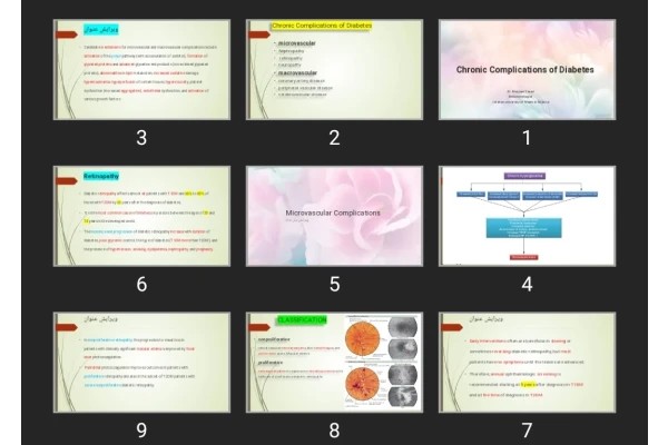 پاورپوینت Chronic Complications of Diabetes