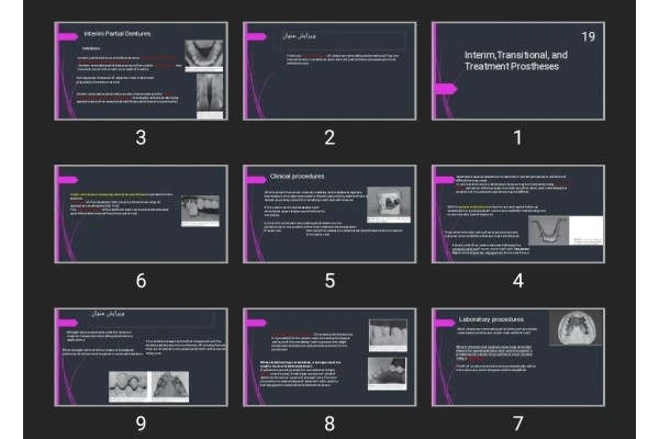 پاورپوینت Interim,Transitional, and Treatment Prostheses