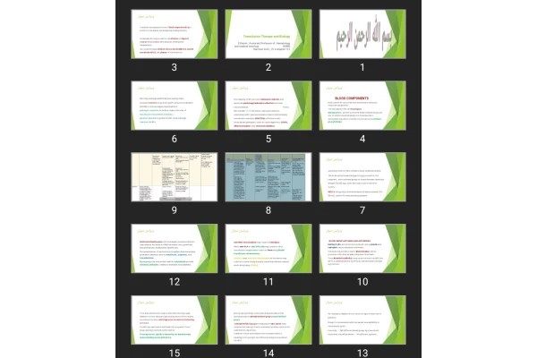 پاورپوینت Transfusion Therapy and Biology