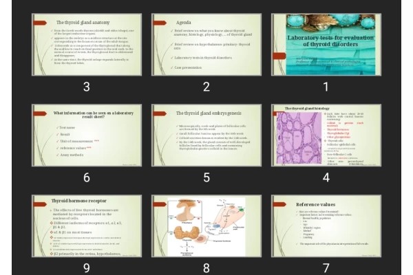 پاورپوینت Laboratory tests for evaluation of thyroid disorders